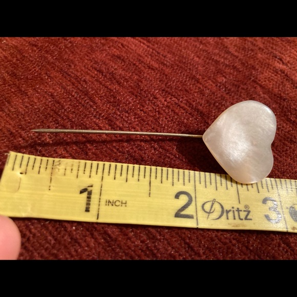 COPY - Signed Miriam Haskell Mother of Pearl Heart Pin - Picture 2 of 3